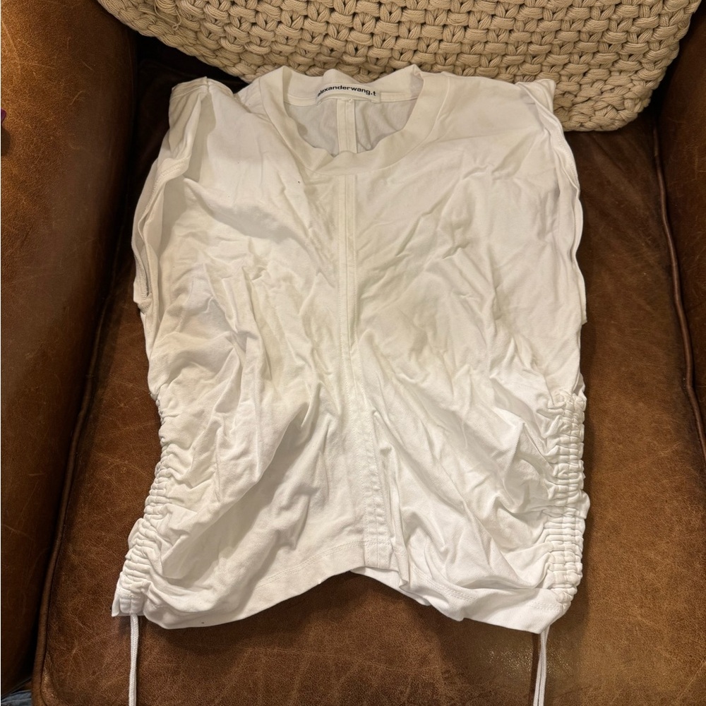 Alexander wang tank with adjustable ruching on the sides.